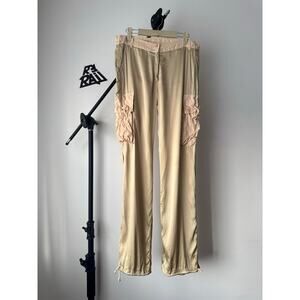 Transit Par Such Silk Linen Cargo Pants